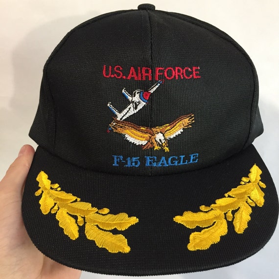 帽子 DEADSTOCK 90s USA Air Force Cap Vintage 90s U.S. Air Force F-15 Eagle Cap Aircraft Captain