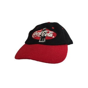 Vintage 90s Coca-Cola Cap Enjoy Coke Wool Baseball Embroidered Logo Retro Spell Out Snapback Dad Hat One Size