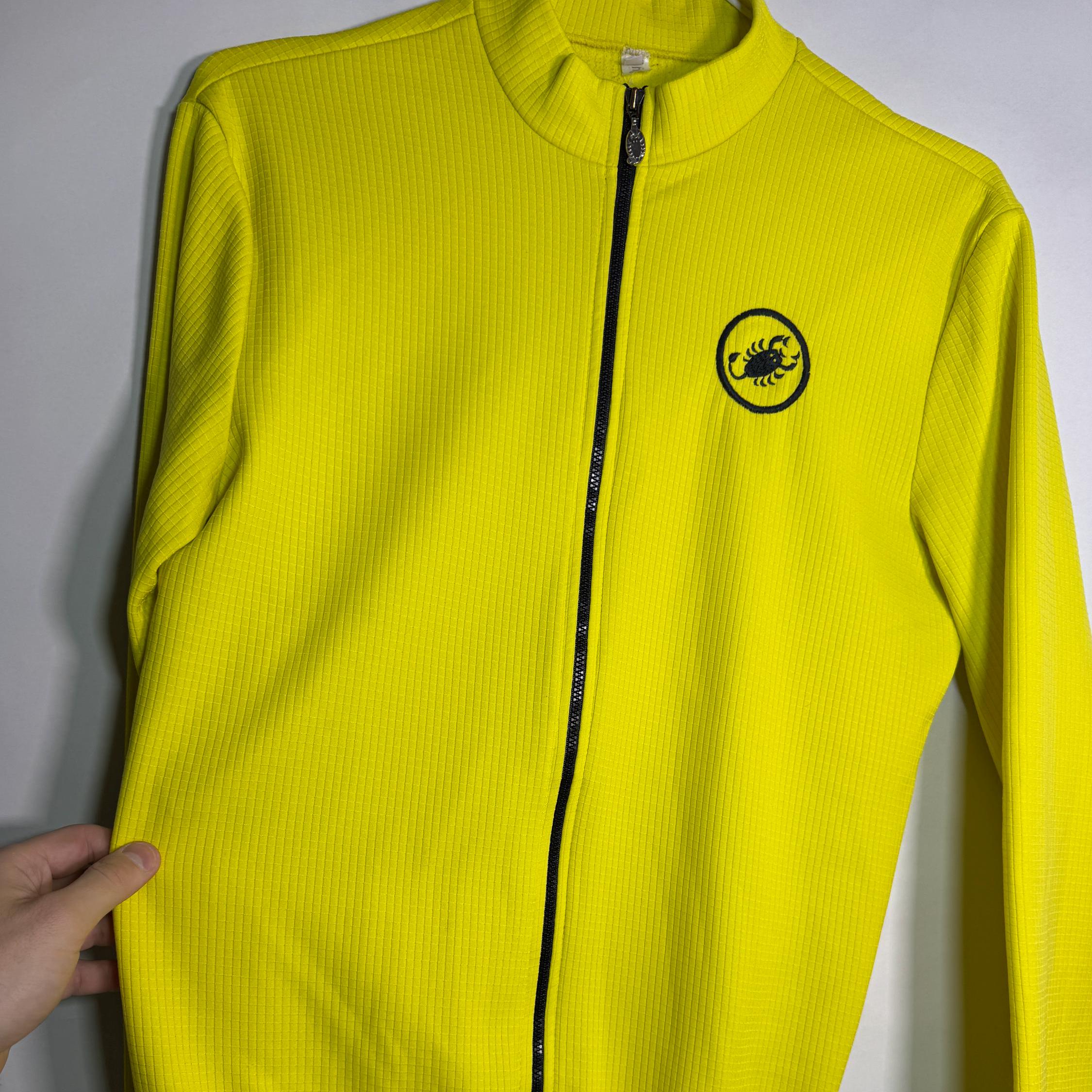 Maillot Cycliste Vintage Castelli Jaune à Carreaux - Homme Taille L - Occasion