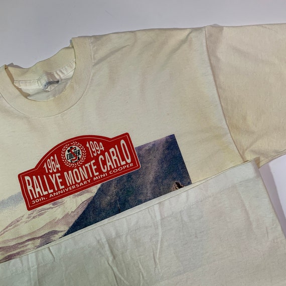 Vintage 1994 Mini Cooper S T-shirt Rallye Monte C… - image 3