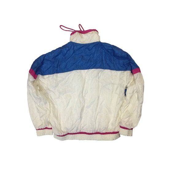 Vintage 90s Ellesse Track Top Jacket Rare Sport Windbreaker Olympic Sportswear Embroidered Logo Multicolor Colorful Tracksuit White & Blue 2 - Etsy Vintage 90s Ellesse Track Top Jacket Rare Sport Windbreaker Olympic Sportswear Embroidered Logo Multicolor Colorful Tracksuit White & Blue 2 - Etsy