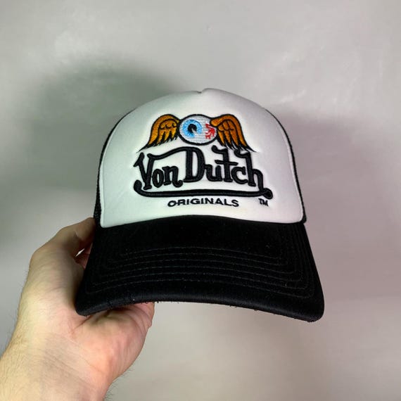 Vintage Von Dutch Trucker Cap Y2k Retro Eye Embroidered Logo