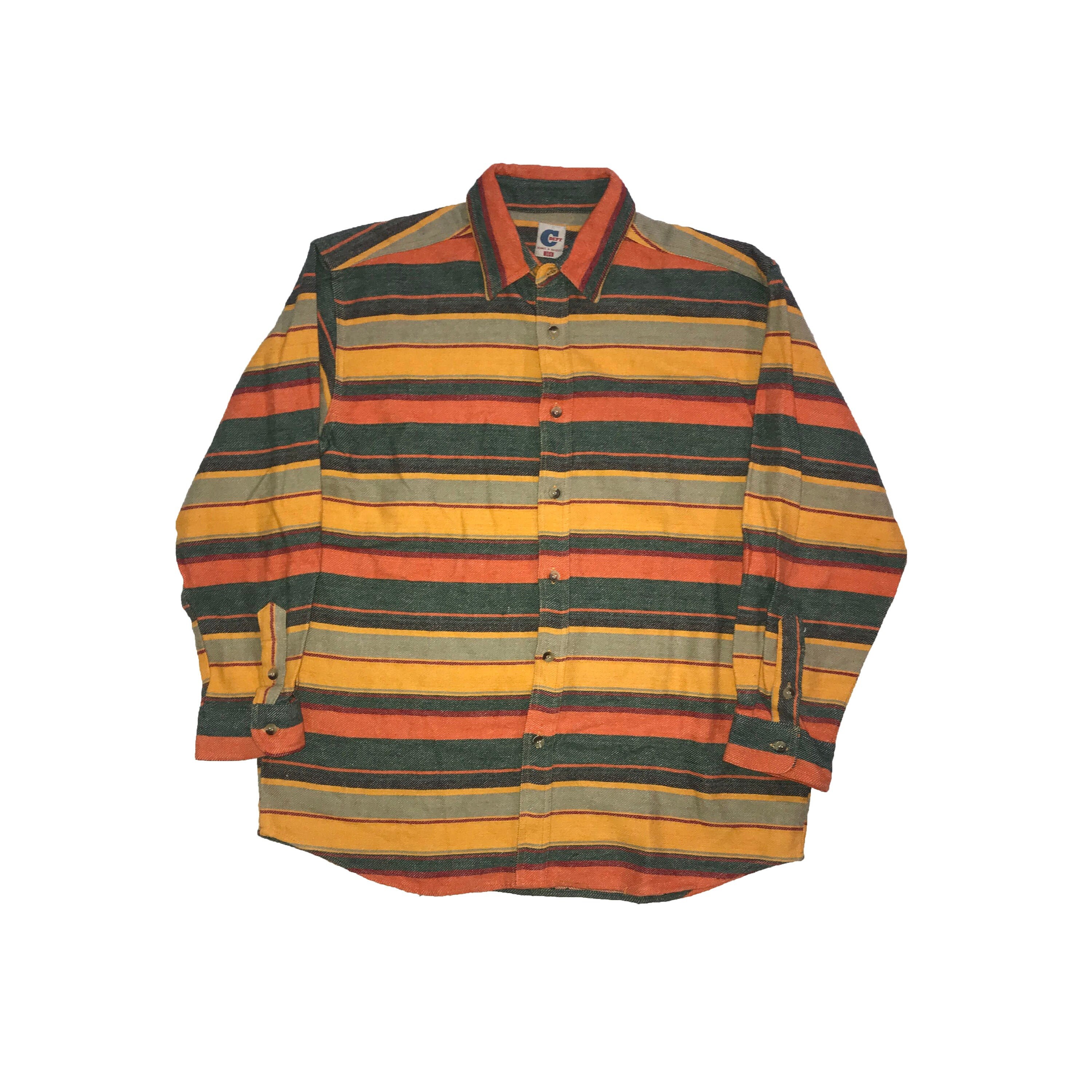 シャツ No.0753 C stripe half SHIRT (3color) Vintage Cdept by Hannes and Mauritz Striped Button Down