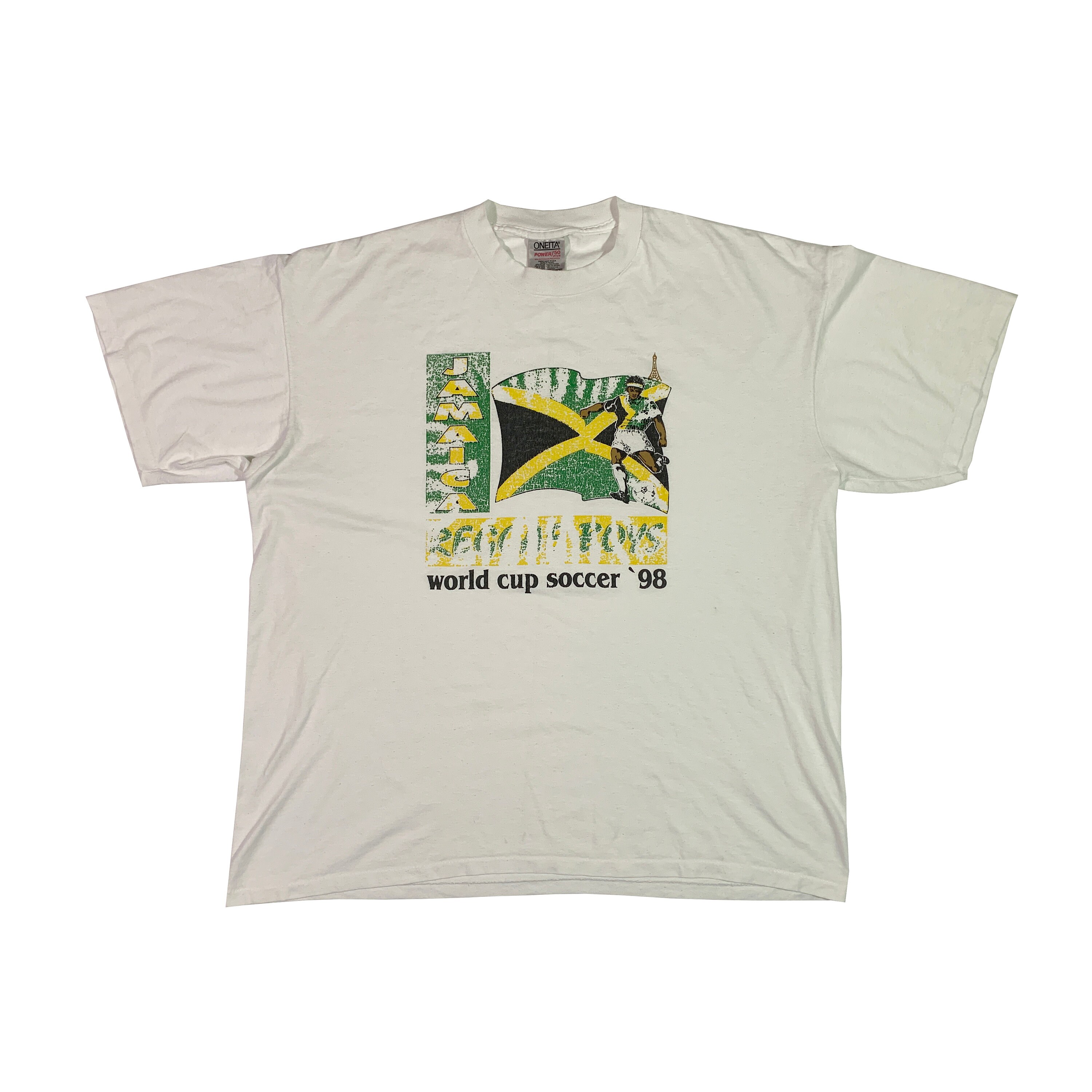 Vintage 1998 Reggae Boys Jamaica T-shirt World Cup Soccer