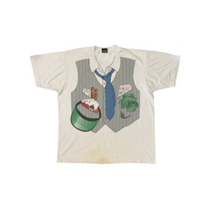 Vintage 1981 The Athletic Supporter T-shirt Ltd. Farrimgton Hills. Michigan Vest Pattern Rare Funny Poker Bookmaker Single Stitch Tee XL