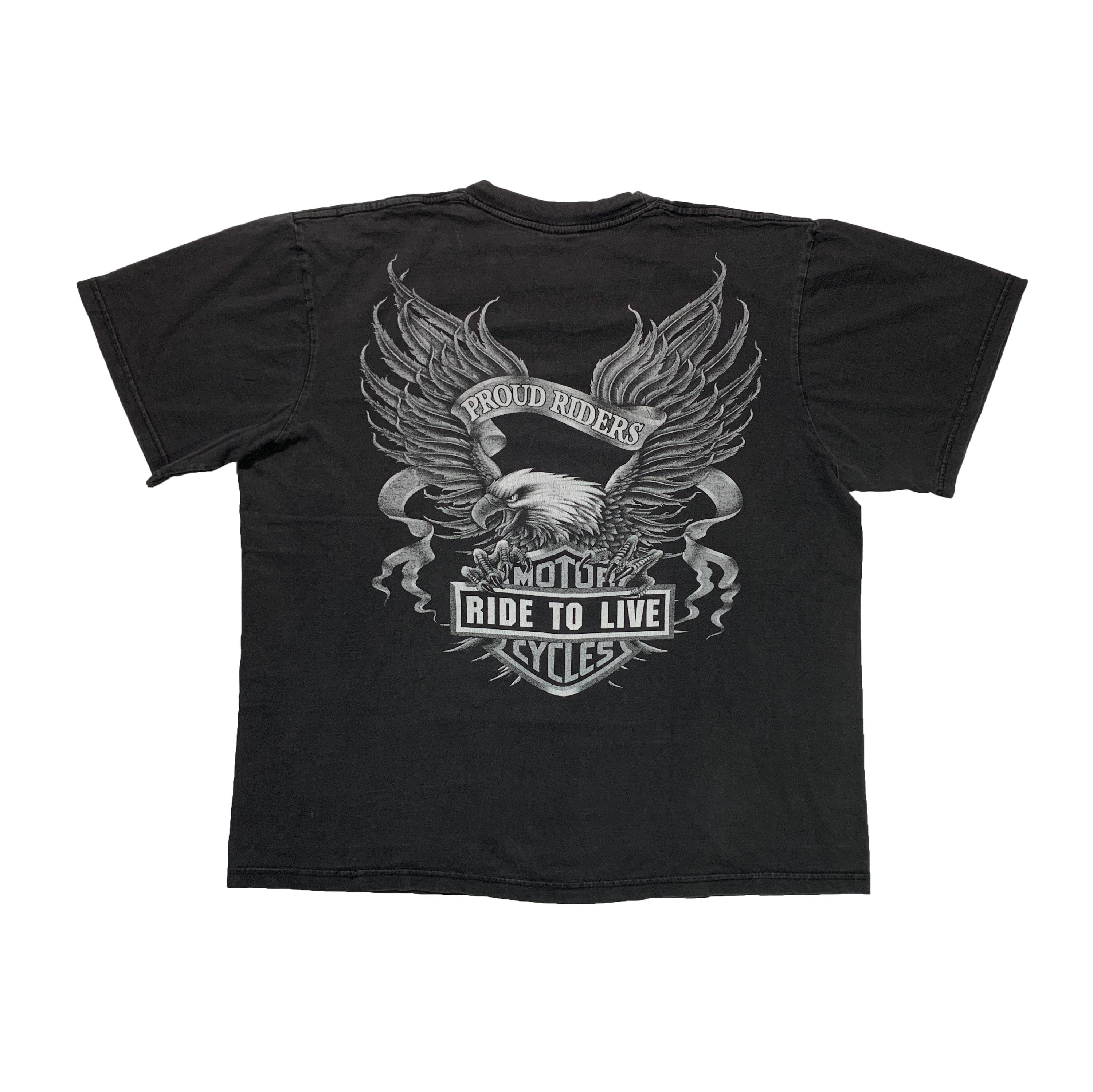 00s archive L.G.B. black bikers t-shirt