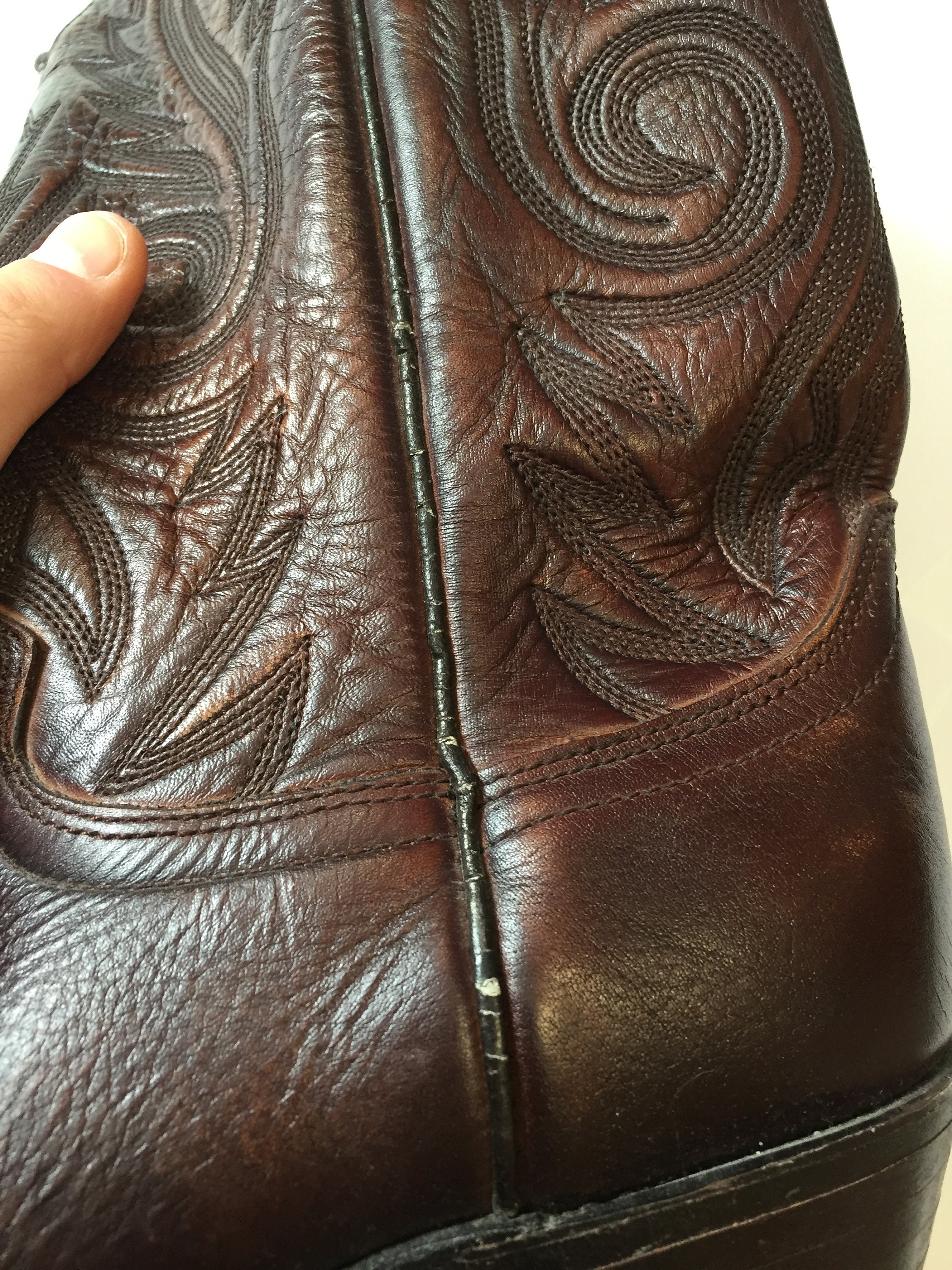 Vintage Dan Post El Paso Leather Boots Authentic Western Etsy