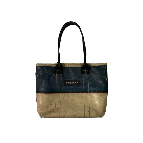 Vintage Freitag Bag F72 Dona Shopper Recycled Truck Tarps Tarpaulin Seatbelts Tote Briefcase Hand Bag Tasche White Blue Handtasche Etsy