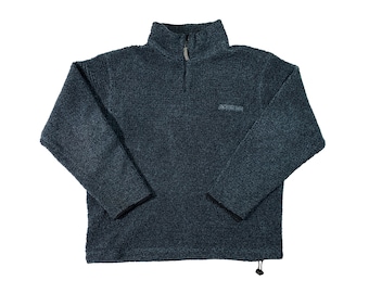 Vintage Quiksilver Fleece 1/4 Zip Pullover Popcorn Sherpa Retro