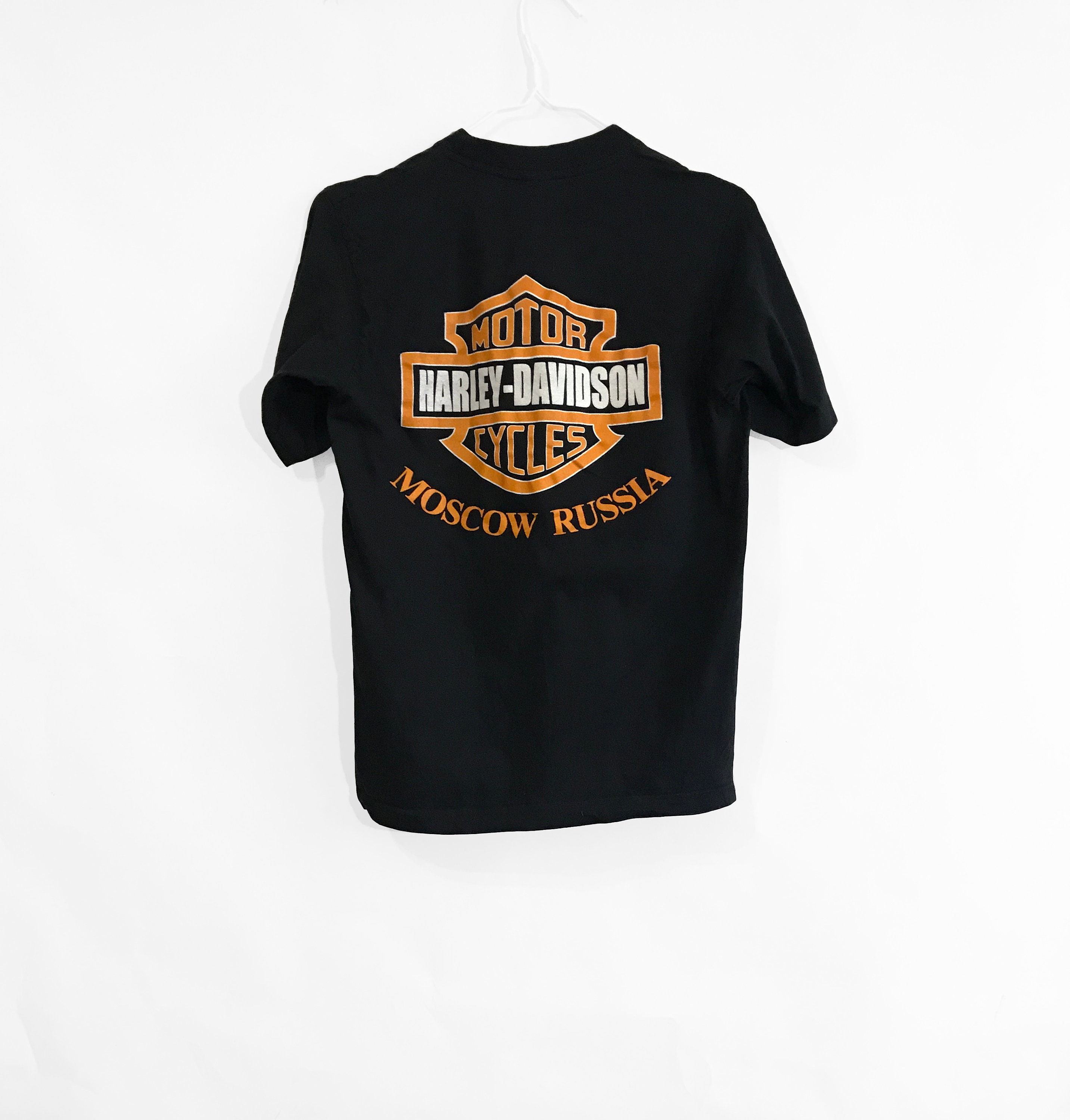 Vintage Harley Davidson Moscow Russia T-shirt Rare Motorcycles 