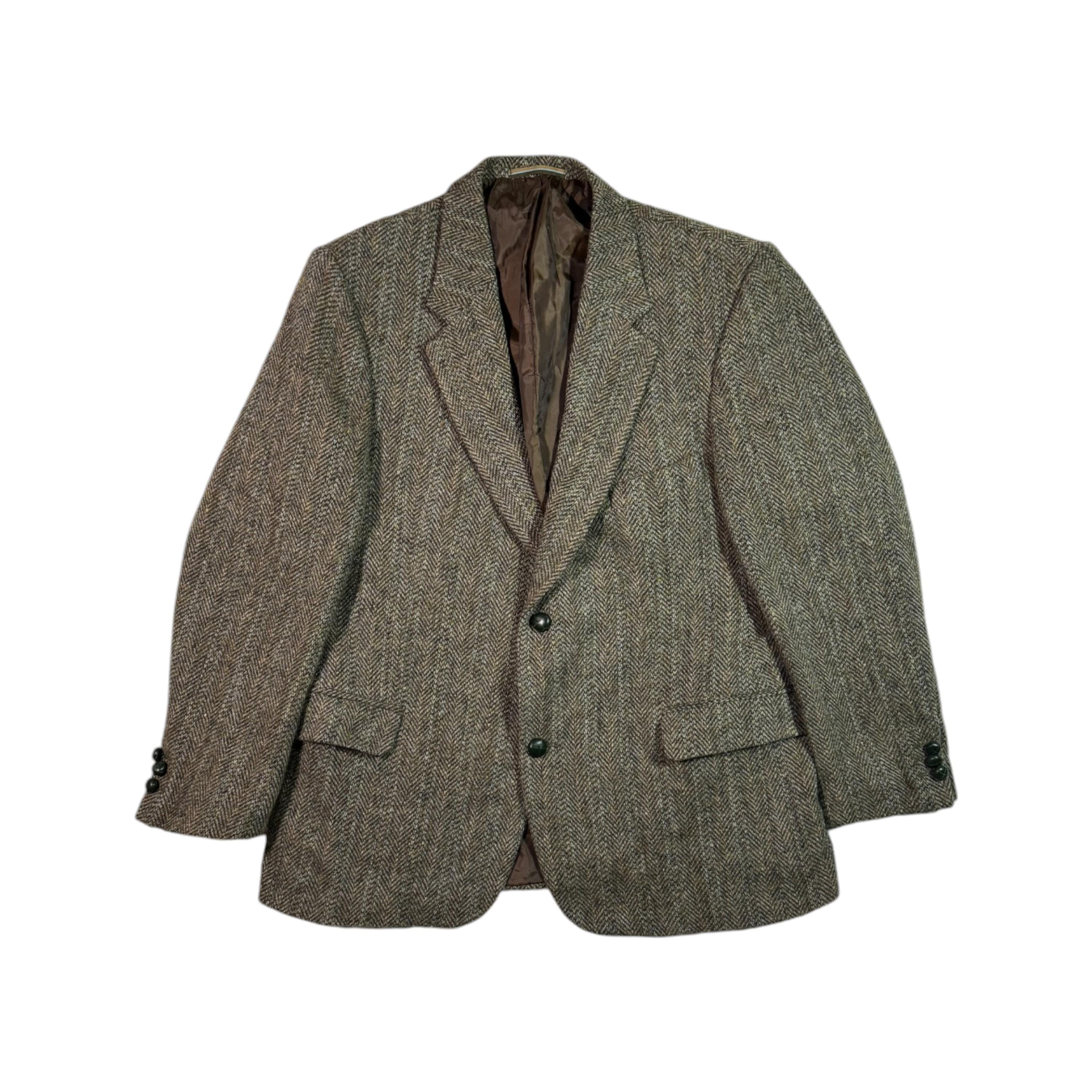Vintage Harris Tweed Blazer Rare Pure Wool Jacket Casual