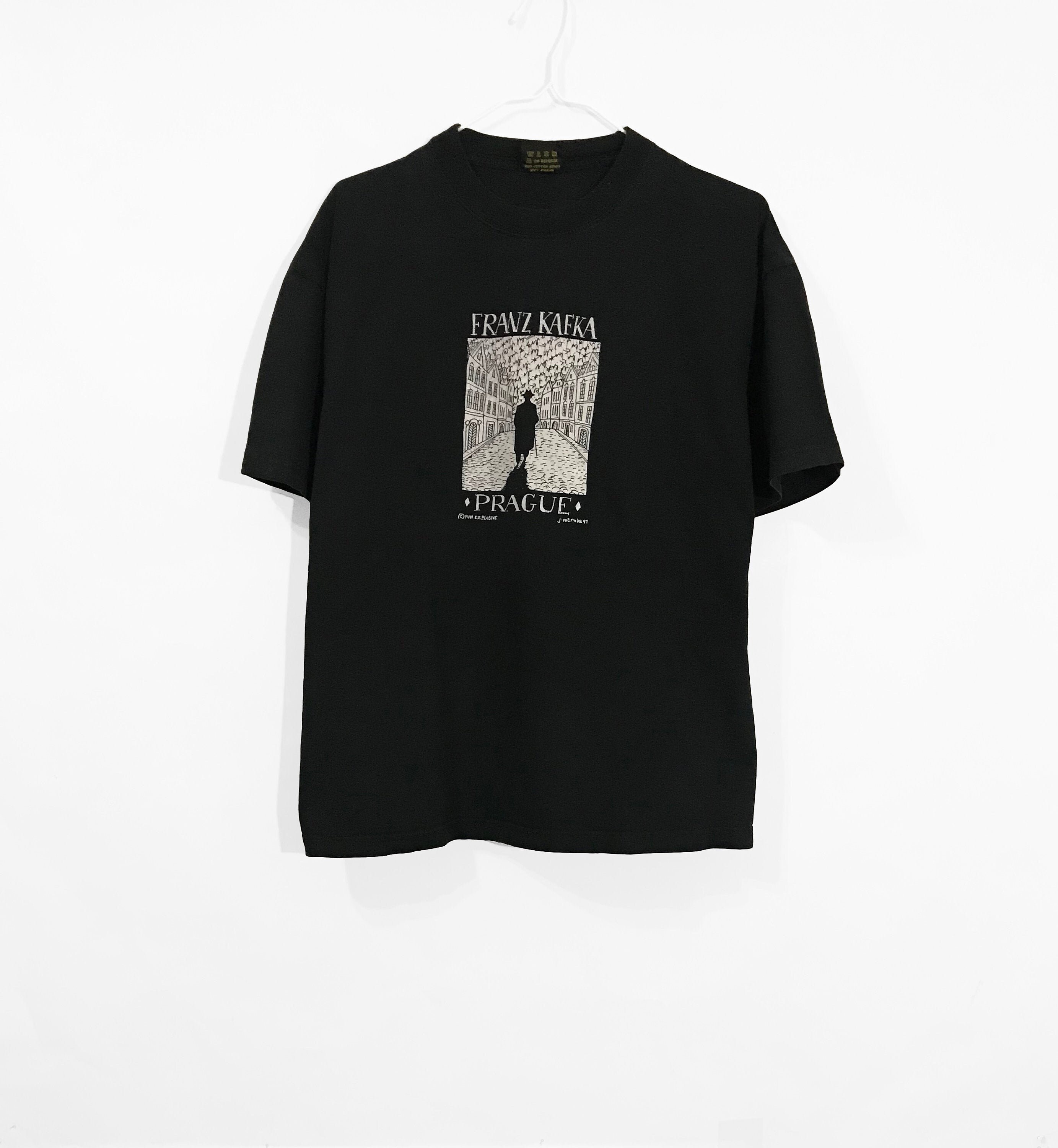 Vintage 90 s Franz Kafka Prague T shirt Rare Modernist Literature Art Modernism Retro by Fun Explosive Promo Merchandise Black Tee Size XL Etsy Australia