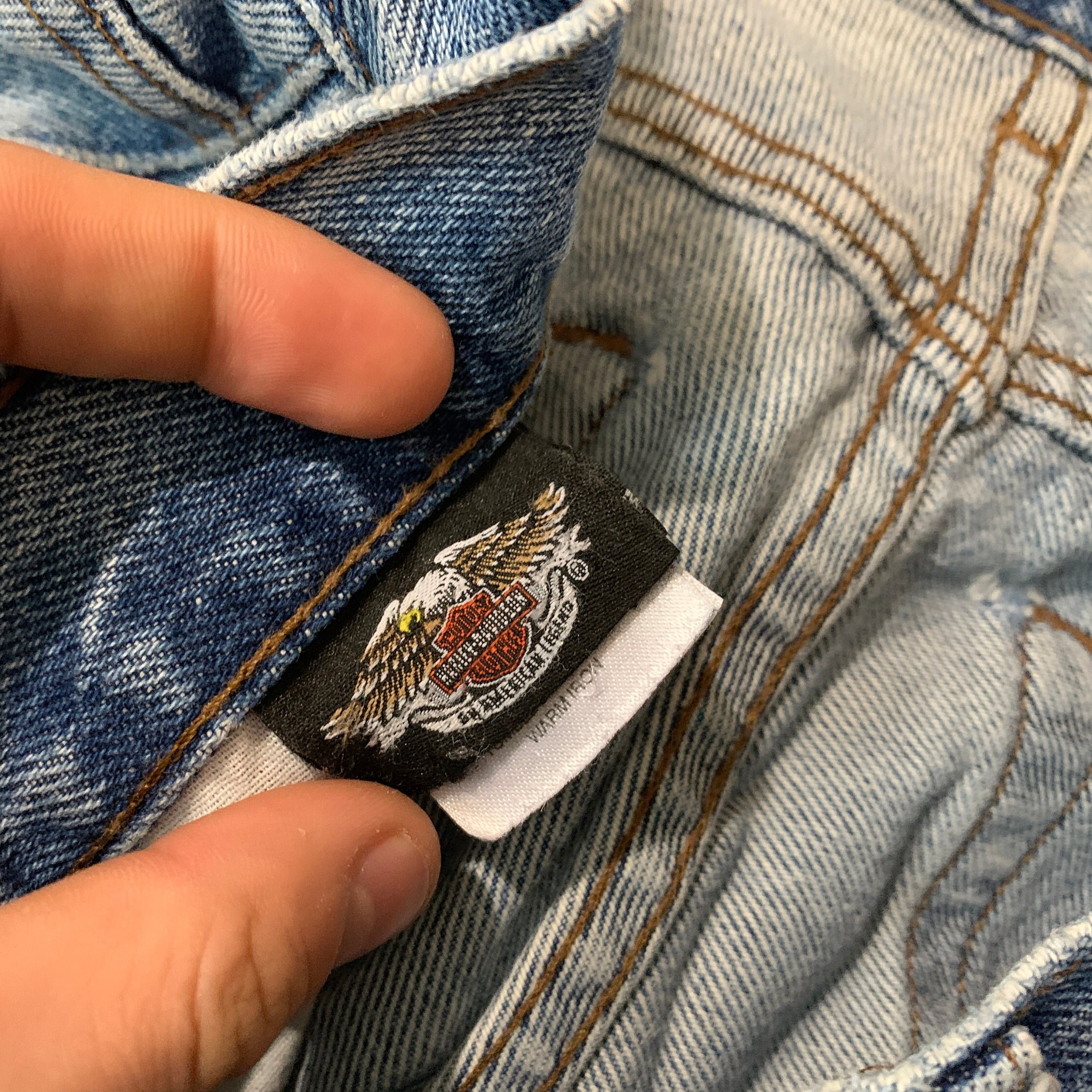 Vintage 90s Harley Davidson Jeans Motorcycles Biker Mid Rise