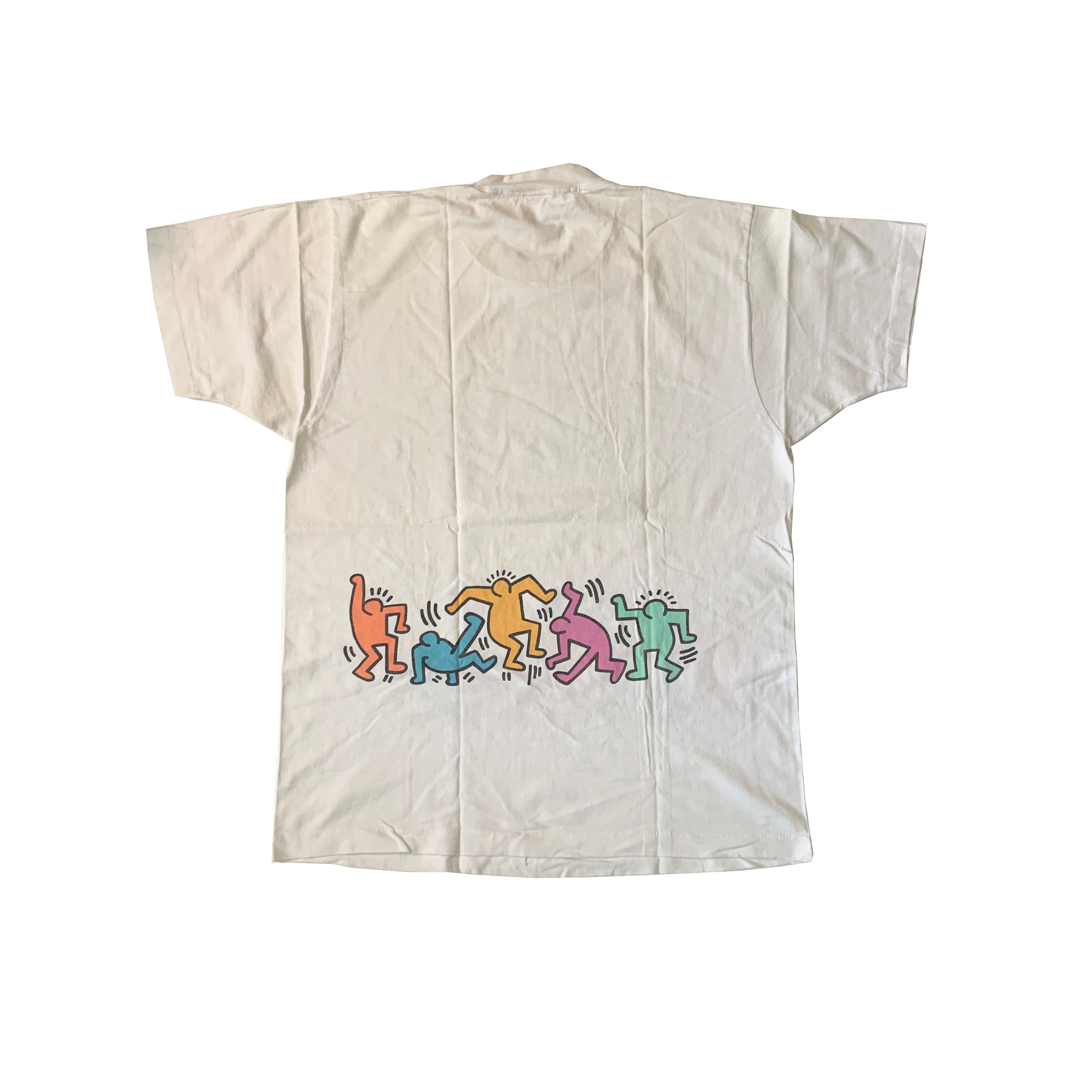 Vintage 90s Keith Haring T-shirt Dance II Distressed Pop Vintage 90s Keith Haring T-shirt Dance II Distressed Pop