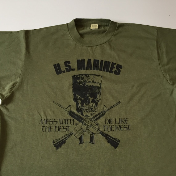 Vinatge 80s U.S. Marines Deadstock T-shirt Rare "… - image 2