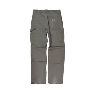 Pantalón vintage Carhartt de una sola rodilla, ropa de trabajo de carpintero, peto retro de lona beige y caqui resistente, talla 31, talla 34