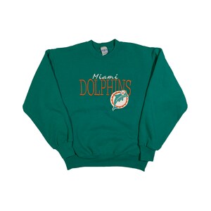Vintage 90s Miami Dolphins Sweatshirt by the Game Retro Sportswear
