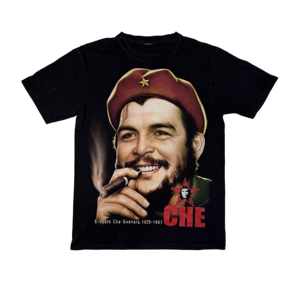 Vintage Ernesto Che Guevara T-shirt Portrait Memorial Big Graphic