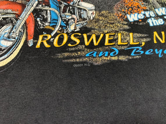 Vintage 2001 Harley Davidson T-shirt Roswell NM a… - image 6