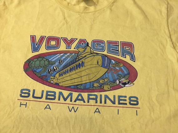 Vintage 90s Voyager Submarines T-shirt Hawaii Rar… - image 2