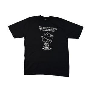 Vintage "List of People" T-Shirt Jeden Tag meines Lebens ... Humor Spruch Zitat Slogan Comics Cartoon Schwarz Tee Größe M