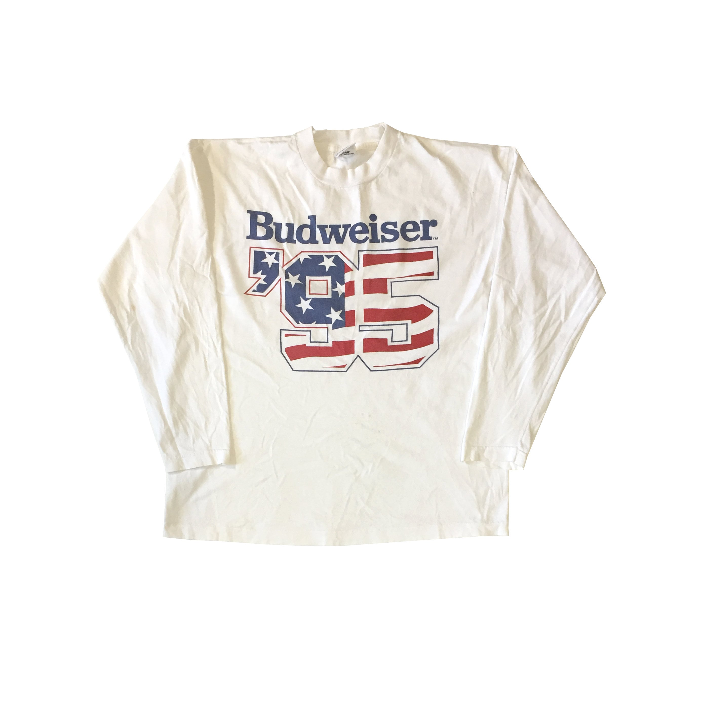 Vintage Budweiser Beer Bud Man RARE Graphic Crewneck Sweatshirt Size XL USA  Made | SidelineSwap