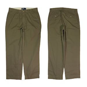 Vintage Polo Ralph Lauren Pants Classic Retro Casual Regular Straight Fit Chino Khaki Beige Trousers 32 / 30