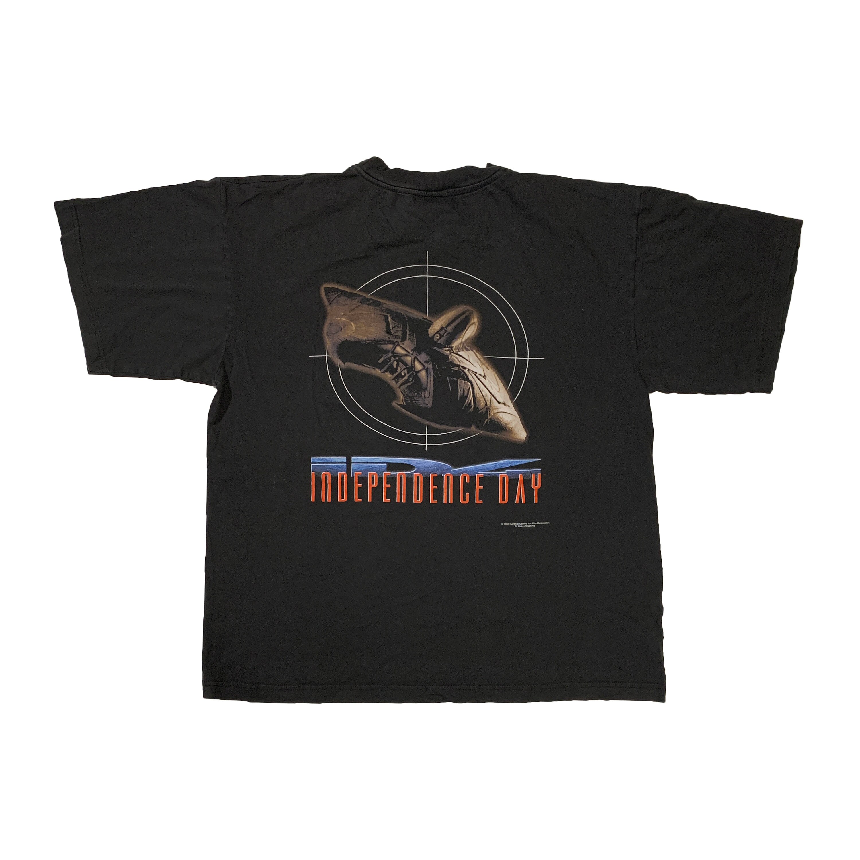 90s USA製ヴィンテージ　Independence Day ID4 Tシャツ 古着 90s USA製 INDEPENDENCE DAY iD4 地球 月 宇宙船 SF 映画