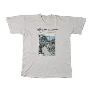Camiseta oficial del Tour de Francia 2001, color blanco, talla M/L