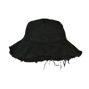 Vintage Distressed Basic Bucket Hat Y2k Retro Gothic Grunge  display picture 3