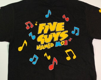 【sold out】5人サイン Tシャツ Vintage 1990 Five Guys Named Moe T-shirt Retro Jazz Rock and Roll