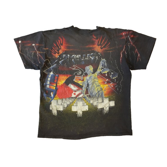 ヴィンテージ 1991 メタリカ オールオーバープリント Tシャツ ヴィンテージ 1991 メタリカ オールオーバープリント Tシャツ