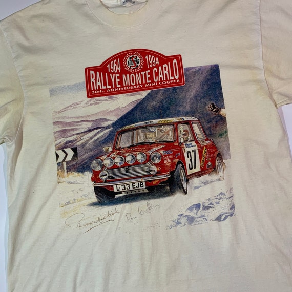 Vintage 1994 Mini Cooper S T-shirt Rallye Monte C… - image 2