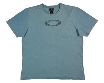Vintage Y2K Oakley Center Logo Shirt Extra Large Embroidery Logo