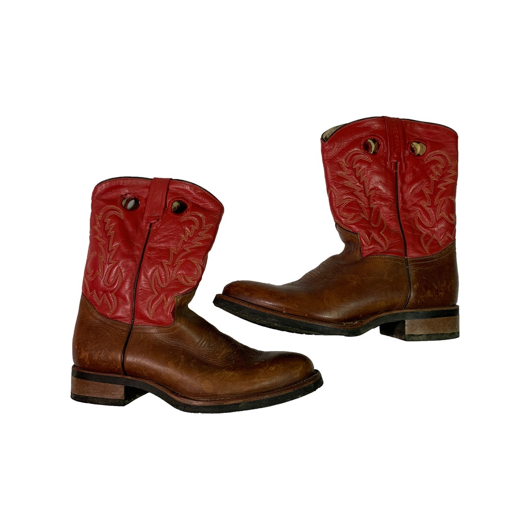 Vintage Diamante Boots Retro Billy Western Cowboy Riding Pointed J