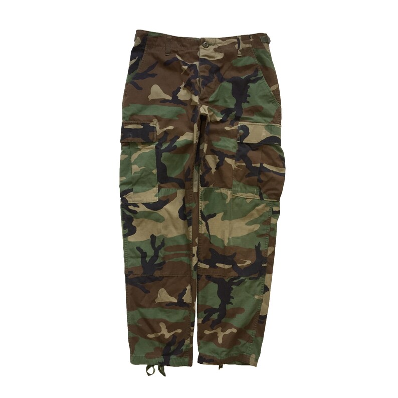 Vintage Camo Cargo Pants Ripstop Uniform Woodland Camouflage Etsy