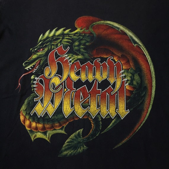 トップス 80's dragon rock tee vintage Vintage Heavy Metal Dragon T-shirt Retro Alternative Rock Punk