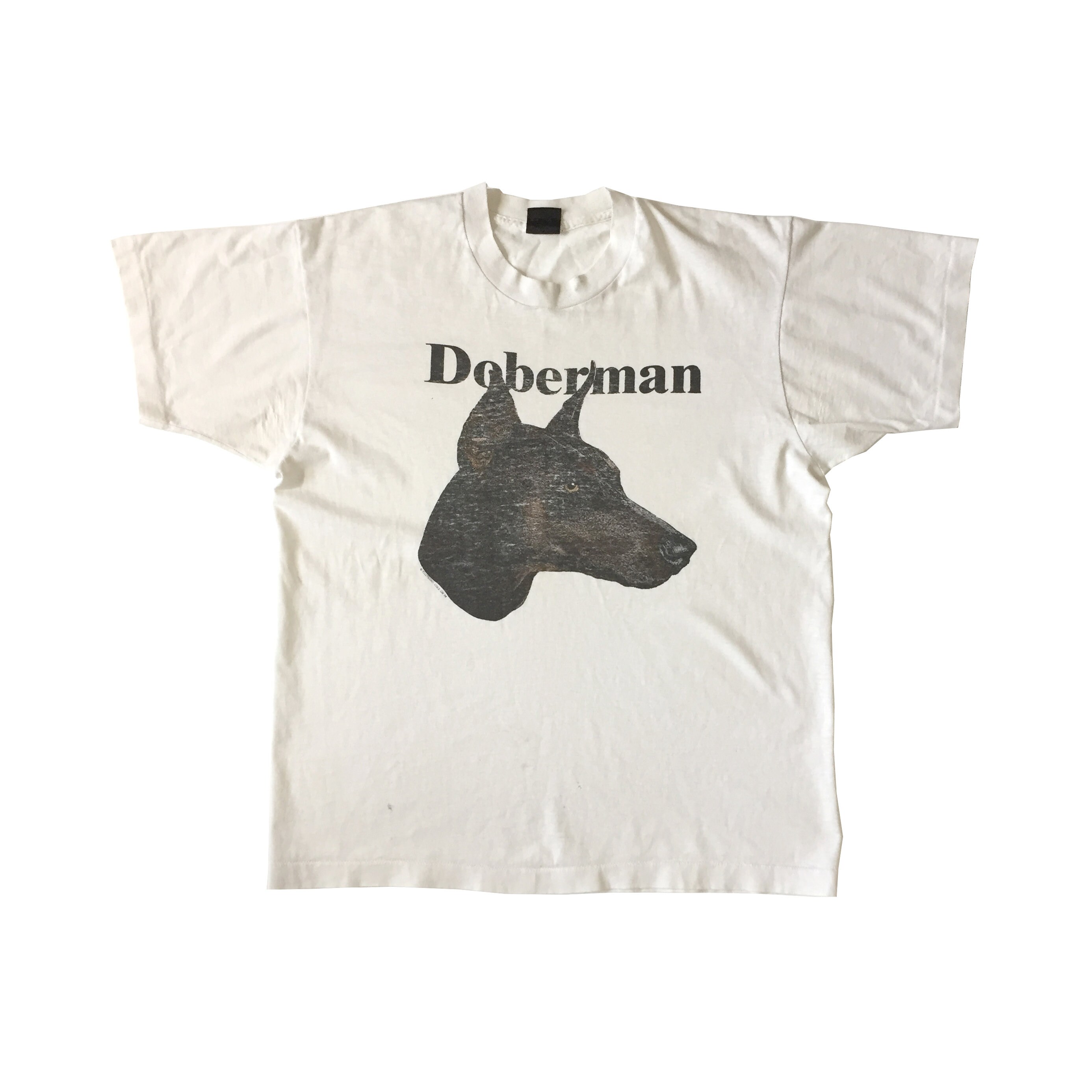 Vintage 1988 Doberman T-shirt by Teletrend Cols OH Dog Animal 