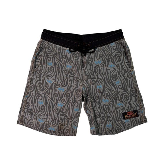 Billabong, Vintage 90s Billabong Shorts Authentic Swim Beach Surf Tribal Pattern Australia M / 30"