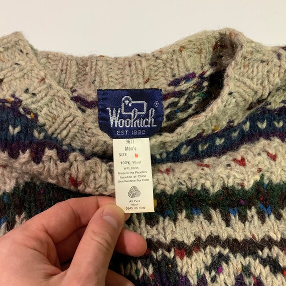 Vintage 80s Distressed Woolrich 9611 Sweater Crop… - image 6