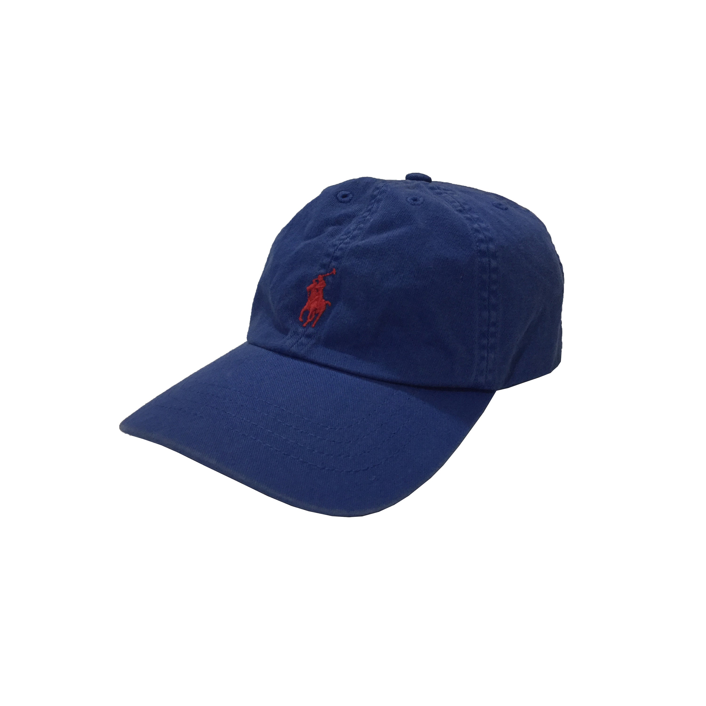 Vintage Polo Ralph Lauren Cap Rare Casual Adjustment Strapback Spell Out Embroidered Logo Polo Sport Streetwear Blue Hat One Size