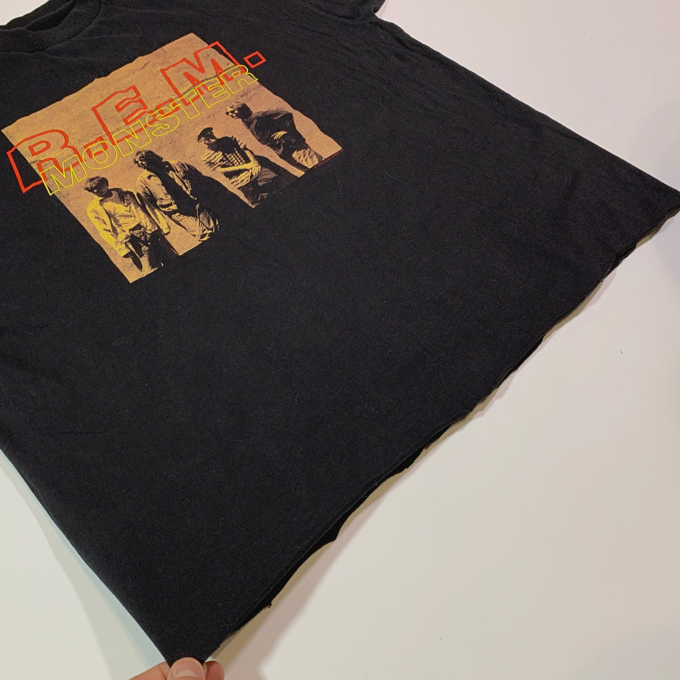 Vintage 1994 R.E.M. Monster T-shirt Authentic Cropped Distressed
