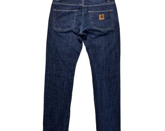 Vintage Carhartt Klondike Hose Jeans Slim Straight Fit Indigo Denim Hose 34x34