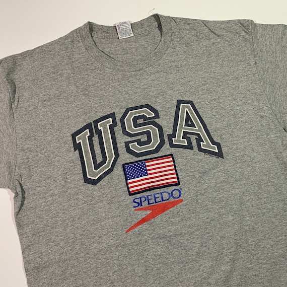 Vintage 1996 Speedo USA T-shirt Retro Swimming Sport Team