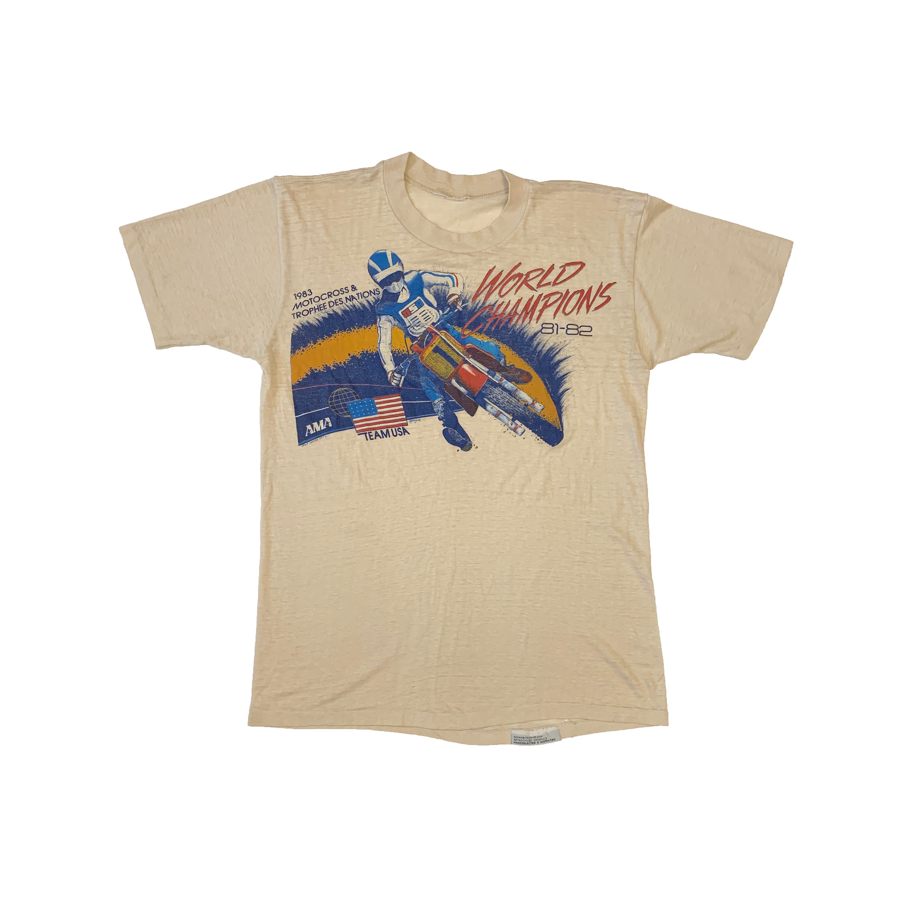 Vintage 1983 Motocross Trophee Des Nations T-shirt Rare Vintage 1983 Motocross Trophee Des Nations T-shirt Rare