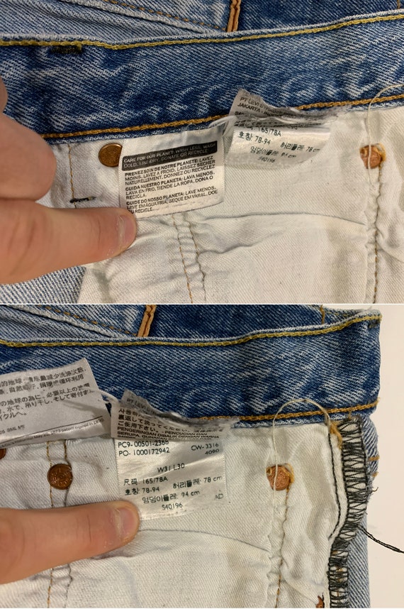 Vintage Levi's 501 Jeans Regular Fit Straight Ret… - image 9