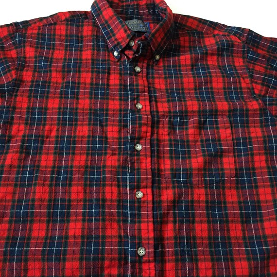 Vintage 60's Pendleton Wool Button Down Shirt Fla… - image 2