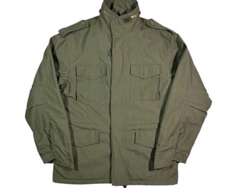 Vintage Mens 1960s M-65 Vietnam War Super Distressed Green Army