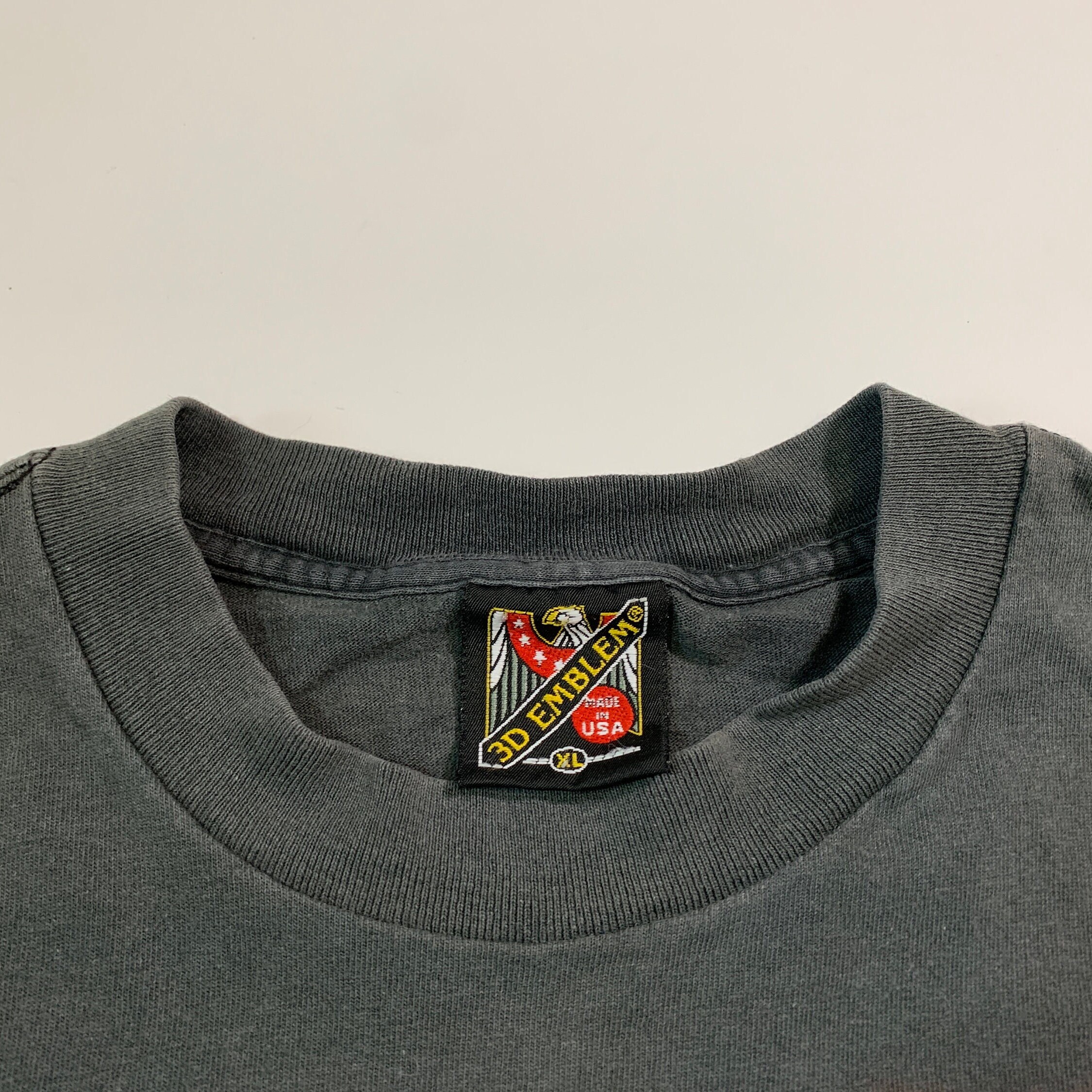 【BRICK】SUNFADED 3D LOGO TEE Vintage 1993 3D Emblem T-shirt Cowboy Western Horse Saddle