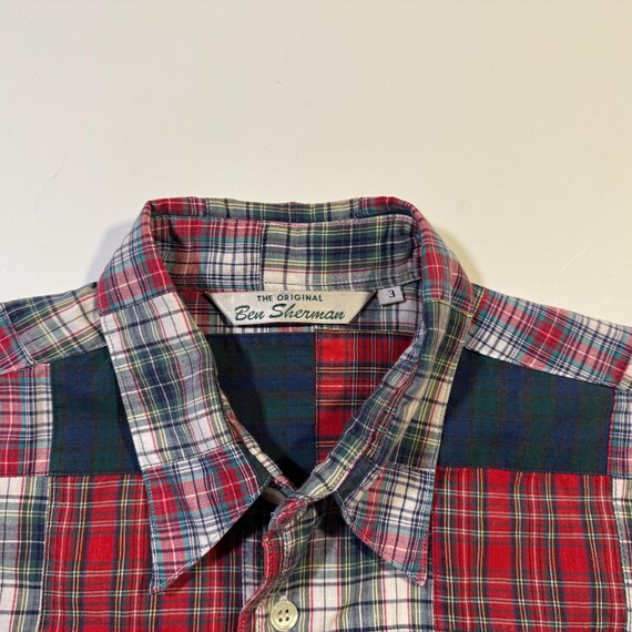 Vintage Ben Sherman Patchwork Button Down Shirt A… - image 3